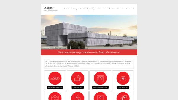 Website Screenshot: Druckerei Queiser GmbH - Queiser – Macht Visionen sichtbar - Date: 2023-06-15 16:02:34