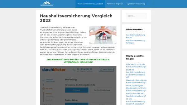 Website Screenshot: Quelle Versicherungen Österreichs Online-Versicherer - Haushaltsversicherung im Vergleich - mehr als 50% sparen! - Date: 2023-06-26 10:19:32