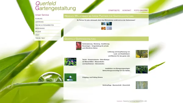 Website Screenshot: Günter Querfeld Gartengestaltung Schwimmteiche Schwimmbiotope Gartenplanung - Startseite - Date: 2023-06-26 10:19:32