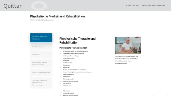 Website Screenshot: Dr. Gabriele Quittan - Leistungen - Dr. Quittan - Date: 2023-06-26 10:19:35