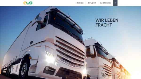 Website Screenshot: QUO Transport GmbH - Full-Service Komplett-Transport - Date: 2023-06-14 10:37:52