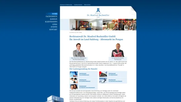 Website Screenshot: RECHTSANWALT Dr. Manfred Buchmüller - Rechtsanwalt Land Salzburg Altenmarkt im Pongau - Rechtsanwaltskanzlei Dr. Manfred Buchmüller - Date: 2023-06-26 10:19:35