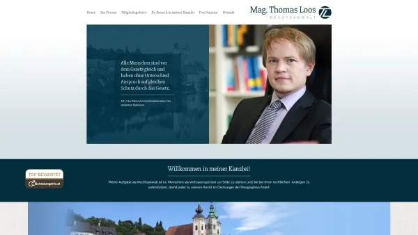 Website Screenshot: Rechtsanwalt Mag. Thomas Loos - Rechtsanwalt Mag. Thomas Loos - Steyr / Oberösterreich - Date: 2023-06-26 10:19:35