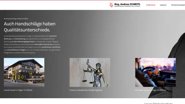 Website Screenshot: Rechtsanwalt Mag. Andreas Schiestl Ihre kompetente Rechtsanwaltskanzlei Rechtsberatung in Fügen Zillertal Bezirk Schwaz Tirol - Rechtsanwalt Andreas Schiestl Fuegen Zillertal - Date: 2023-06-26 10:19:35