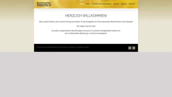 Website Screenshot: Rechtsanwälte Steflitsch OEG - Rechsanwälte Steflitsch – Oberwart – Österreich – Rechtsanwaltskanzlei in Oberwart - Date: 2023-06-15 16:02:34
