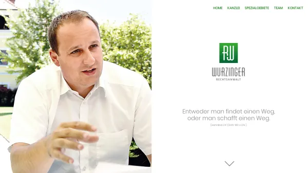 Website Screenshot: Anton Wurzinger Rechtsanwalt - Mag. iur. Anton Wurzinger, MSc - Rechtsanwalt - Immobilienökonom - Date: 2023-06-15 16:02:34