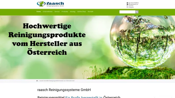 Website Screenshot: raasch reinigungssysteme Ing. Hanspeter Scherzenlehner 4060 Leonding - raasch Hersteller Reinigungsmittel Chemie Linz Oberösterreich - Date: 2023-06-26 10:19:35
