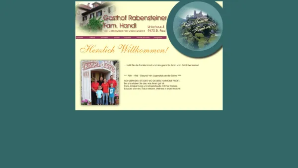 Website Screenshot: Gasthaus Rabensteiner - Gasthof Rabensteiner - A9470-St.Paul/Lav. Unterhaus 3 - Date: 2023-06-14 10:44:40
