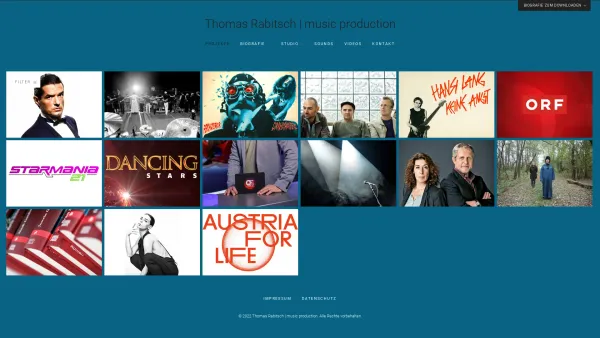 Website Screenshot: Thomas Rabitsch Music Production Recording Studios - Thomas Rabitsch | music production – Eine weitere WordPress-Seite - Date: 2023-06-26 10:19:35