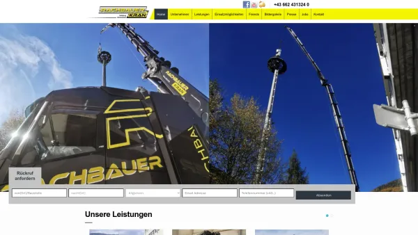 Website Screenshot: Rachbauer Kran Ges.m.b.H., Autokranverleih + Transporte - Rachbauer Kran - Date: 2023-06-14 10:37:35