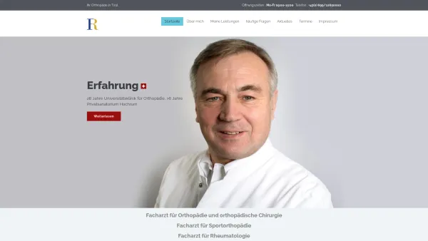 Website Screenshot: Univ.-Doz. Dr. Franz Rachbauer University Innsbruck Austria - Domains Made Simple - Date: 2023-06-14 10:44:40