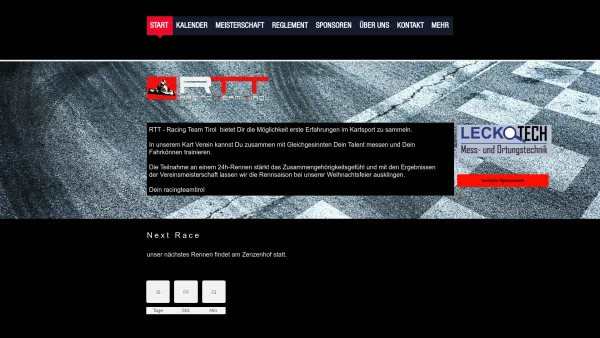 Website Screenshot: Kartverein Racing Team Tirol - RTT - Racing Team Tirol | DER Go-Kart Verein inTirol |Innsbruck| Start - Date: 2023-06-26 10:19:35