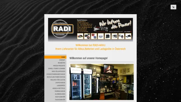 Website Screenshot: RADI Akku&Batteriefachhandel - Home - RADI AKKU - Date: 2023-06-14 10:44:40