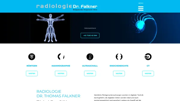 Website Screenshot: Dr. Wilhelm Reisegger - Röntgenordination CT Institut | Dr. Thomas Falkner in Wels - Willkommen! - Date: 2023-06-15 16:02:34