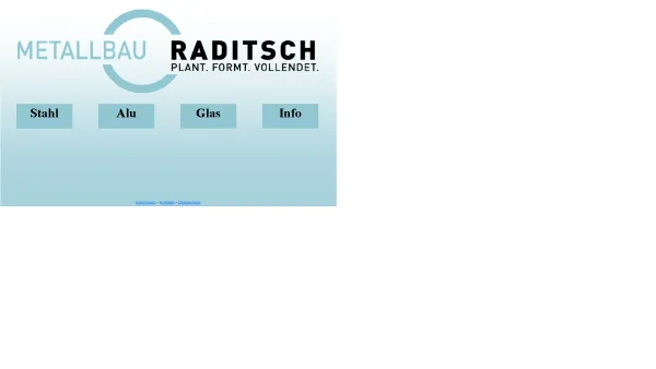 Website Screenshot: Startseite Metallbau Raditsch - Metallbau Raditsch - Start - Date: 2023-06-26 10:19:38