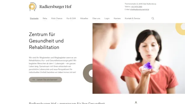 Website Screenshot: Thermenhotel Radkersburger Hof - Startseite - Radkersburger Hof - Date: 2023-06-14 10:44:40
