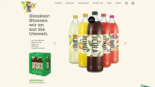 Website Screenshot: Radlberger Getränke - Home - Radlberger LIMÖ - Glasklar: So geht Sommer heute - Date: 2023-06-26 10:19:38