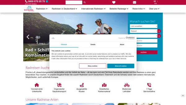 Website Screenshot: Rad und Reisen GmbH - Radreisen buchen: geführt & individuell | radreisen.at - Date: 2023-06-15 16:02:34