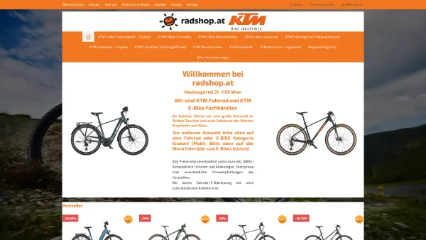 Website Screenshot: Radshop Frydrych - KTM Fahrrad und E-Bike Fachhändler - Date: 2023-06-15 16:02:34