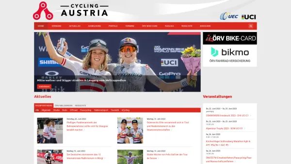 Website Screenshot: Österreichischer Radsport-Verband - Österreichischer Radsport-Verband - Home - Date: 2023-06-26 10:19:38