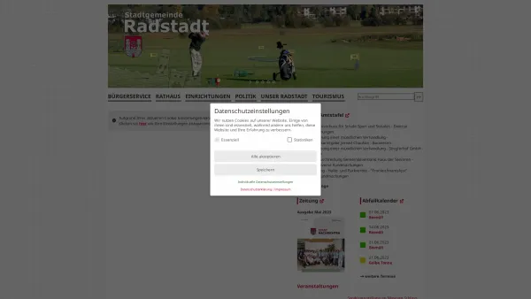 Website Screenshot: Stadtgemeinde Radstadt - Radstadt - Homepage - Startseite - Date: 2023-06-14 10:44:40
