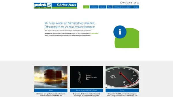 Website Screenshot: Räder Nais Gmbh Co NAIS APRIL 2004 - Reifen Graz - Point-S - Räder Nais GmbH & Co KG - Date: 2023-06-26 10:19:38