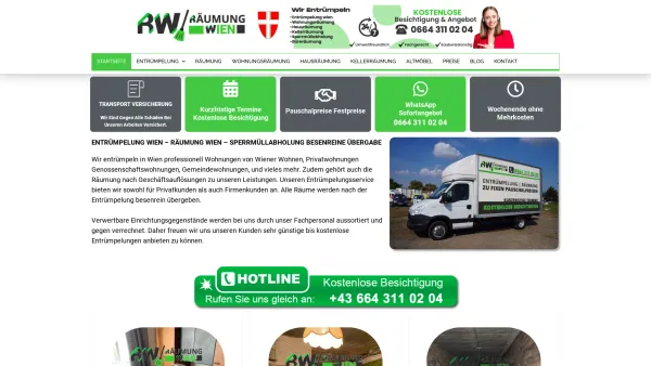Website Screenshot: Maxis Trans e.U - Räumung Wien - Entrümpelung Wien - Räumungsfirma - Date: 2023-06-15 16:02:34