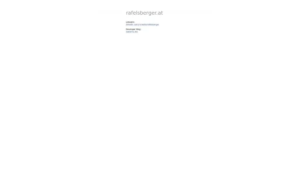 Website Screenshot: Walter Rafelsberger - rafelsberger.at - Date: 2023-06-26 10:19:38