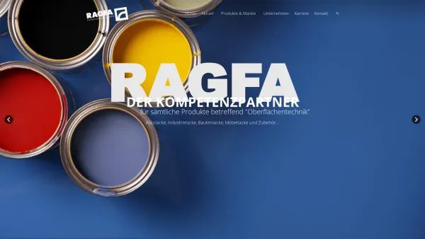 Website Screenshot: Gottlieb www.ragfa.com - RAGFA Farbenhandels GmbH - Home - Date: 2023-06-26 10:19:38