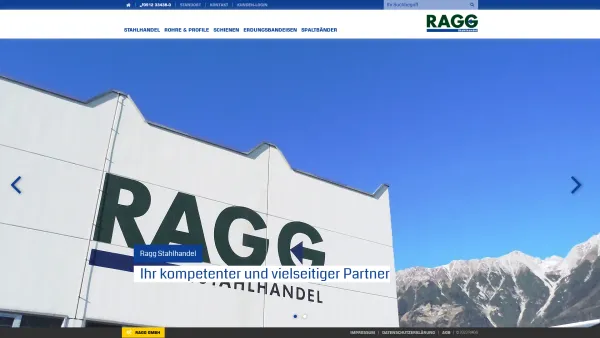 Website Screenshot: RAGG - Home - RAGG Stahlhandel - Date: 2023-06-14 10:38:18