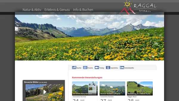 Website Screenshot: Gemeindeamt Raggal-Marul Tourismus Vorarlberg Austria Urlaub bei Freunden - Raggal Tourismus - Raggal, Vorarlberg, Österreich - Date: 2023-06-26 10:19:38