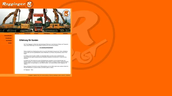 Website Screenshot: RAGGINGER RAMMTECHNIK TRANSPORT ERDBEWEGUNG GMBH - Erfahrung für Kunden - Ragginger - Rammtechnik, Transport & Erdbewegung GmbH - Date: 2023-06-26 10:19:38