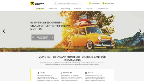 Website Screenshot: Raiffeisenbank Feldkirch registrierte Genossenschaft mit beschränkter Redirect Raiffeisen.at - Privatkunden - Date: 2023-06-26 10:19:38
