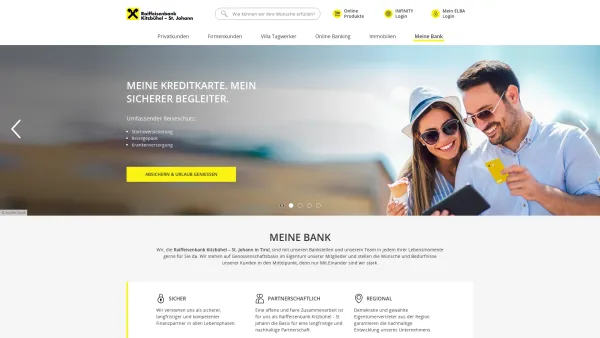 Website Screenshot: Raiffeisenbank Kitzbühel St. Johann eGen (eingetragene Genossenschaft mit beschränkter Haftung) - Meine Bank | Raiffeisenbank Kitzbühel - St. Johann | Tirol - Date: 2023-06-26 10:19:41