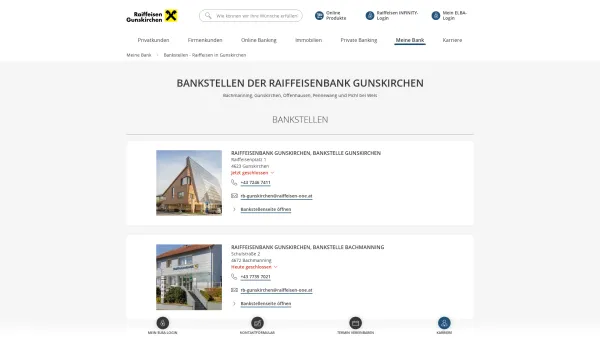 Website Screenshot: Raiffeisenbank Pichl bei Wels Redirect Raiffeisen.at - Bankstellen - Raiffeisen in Gunskirchen - Date: 2023-06-14 16:38:34