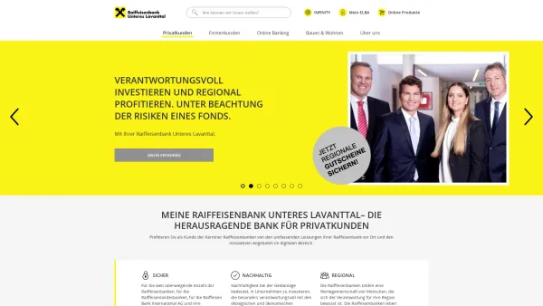 Website Screenshot: Raiffeisenbank Lavamünd registrierte Genossenschaft mit beschränkter Redirect Raiffeisen.at - Privatkunden - Date: 2023-06-14 16:38:34