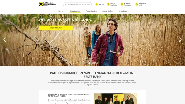 Website Screenshot: Raiffeisenbank Trieben Redirect Raiffeisen.at - Raiffeisenbank Liezen-Rottenmann-Trieben - Date: 2023-06-26 10:19:41