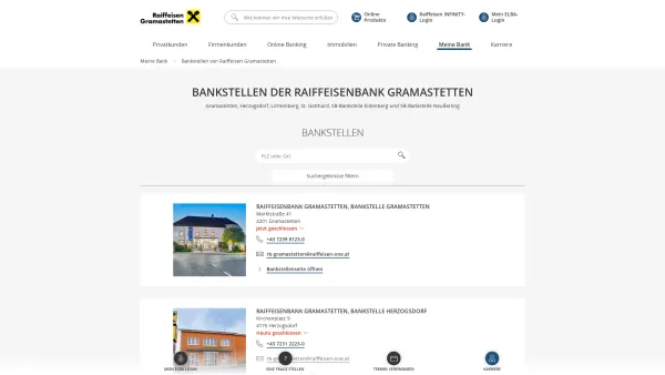 Website Screenshot: Raiffeisenbank Gramastetten Redirect Raiffeisen.at - Bankstellen von Raiffeisen Gramastetten - Date: 2023-06-26 10:19:41