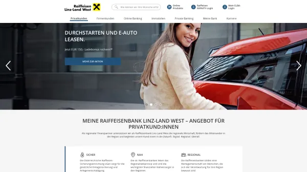 Website Screenshot: Raiffeisenbank Leonding Redirect Raiffeisen.at - Raiffeisenbank Linz-Land West | Privatkunden - Date: 2023-06-26 10:19:41