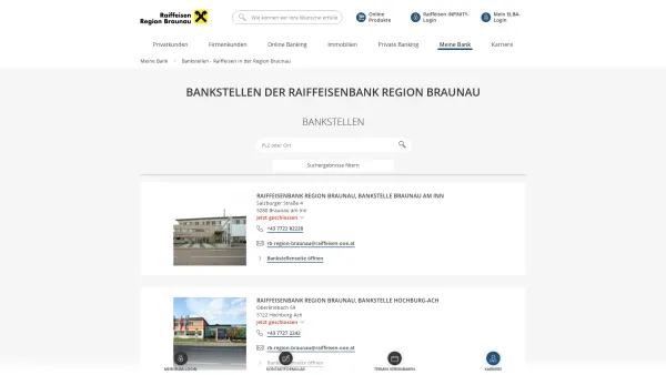 Website Screenshot: Raiffeisenkasse Tarsdorf Redirect Raiffeisen.at - Bankstellen - Raiffeisen in der Region Braunau - Date: 2023-06-26 10:19:41