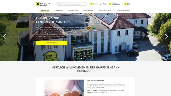 Website Screenshot: Raiffeisenbank Eberndorf
reg. Genossenschaft m.b.H. - Über uns - Raiffeisenbank Eberndorf - Date: 2023-06-15 16:02:34