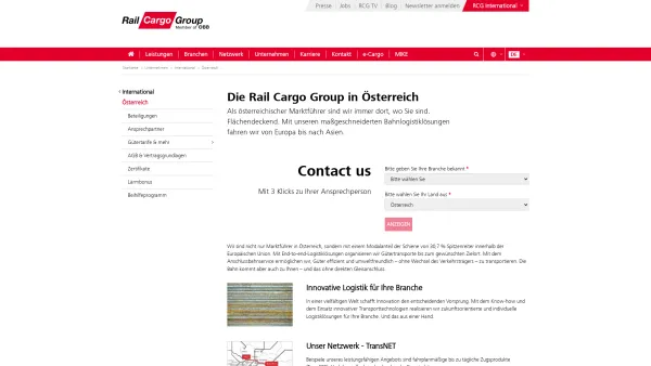 Website Screenshot: Rail Cargo Internet - Österreich - Rail Cargo Group - Date: 2023-06-26 10:19:41