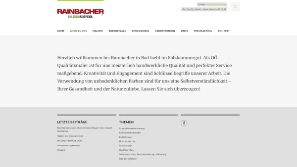 Website Screenshot: Rainbacher KG - Home - Malerei Rainbacher KG - Date: 2023-06-26 10:19:41