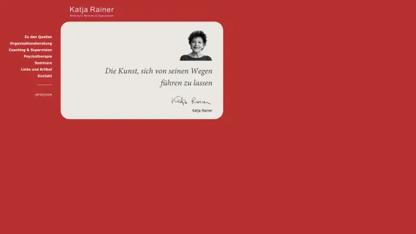 Website Screenshot: Rainer Partner Beratung für Menschen und Organisationen - Katja Rainer - Beratung für Menschen und Organisationen - Date: 2023-06-26 10:19:41