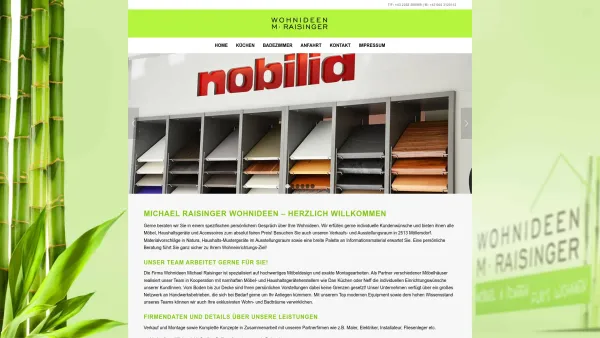 Website Screenshot: WOHNIDEEN M. RAISINGER GmbH - RAISINGER WOHNIDEEN Möbel, Haushaltsgeräte und Accessoires - Date: 2023-06-26 10:19:41