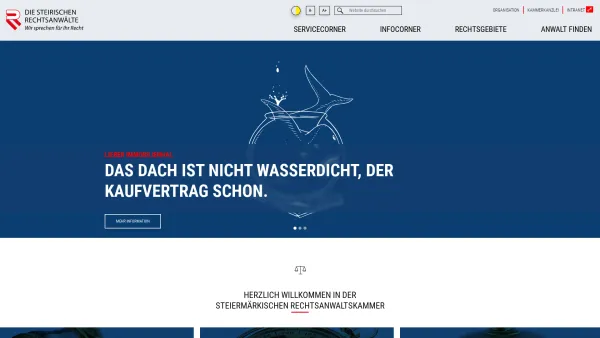 Website Screenshot: Stmk.Rechtsanwaltskammer Suche Beratung Mediation Honorar - Steiermärkische Rechtsanwaltskammer: Startseite - Date: 2023-06-26 10:19:41