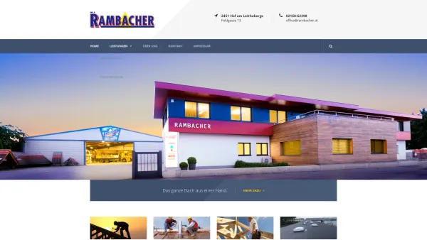 Website Screenshot: Ing. R. Rambacher Ges.m.b.H. Dachdeckerei Spenglerei und Zimmerei - Rambacher GmbH - Date: 2023-06-26 10:19:41