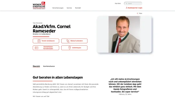 Website Screenshot: Cornel Rameseder Wiener Städtische Versicherung - Akad.Vkfm. Cornel Rameseder - Beratung in Zell am See | Wiener Städtische - Date: 2023-06-15 16:02:34