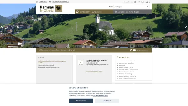 Website Screenshot: Gemeindeamt Ramsau im Ramsau RiS-Kommunal - Gemeinde Ramsau im Zillertal - Date: 2023-06-14 10:44:42