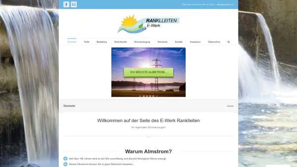 Website Screenshot: Siegfried Ranklleiten Erdäpfelgasthof - E-Werk Ranklleiten – 100% Almstrom - Date: 2023-06-15 16:02:34
